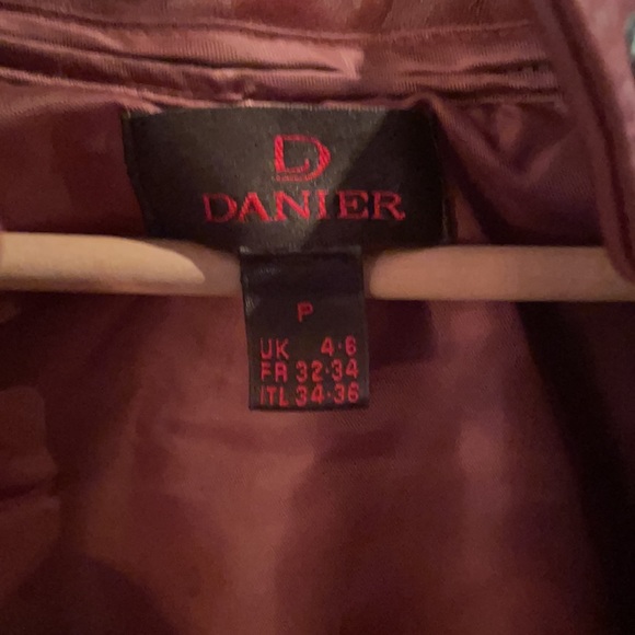 Danier leather bomber jacket size Small, Red - Picture 2 of 4